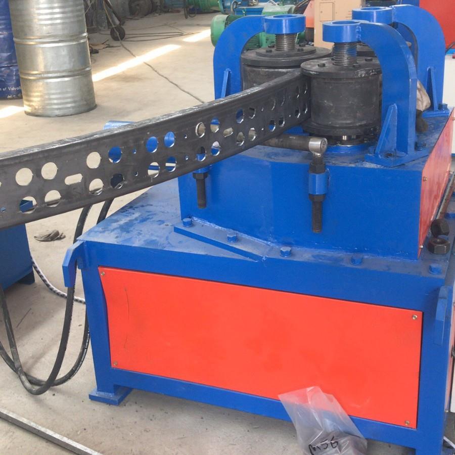 液压型材卷圆机槽钢扁铁角铁卷圆法兰机80型液压卧式角铁卷圆机