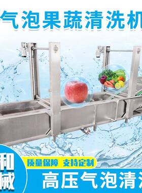 蔬菜清洗线净菜加工 砂糖橘沃柑清洗打蜡流水线 果蔬气泡清洗机