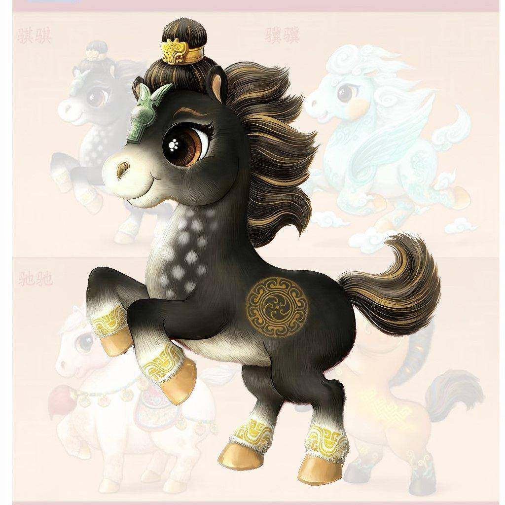 新款马年十二生肖驰骋骏马可爱卡通毛绒玩偶娃娃挂饰送朋友礼物,模玩/动漫/周边/娃圈三坑/桌游,棉花娃娃,淘宝优惠券,粉丝福利购,淘宝优惠卷