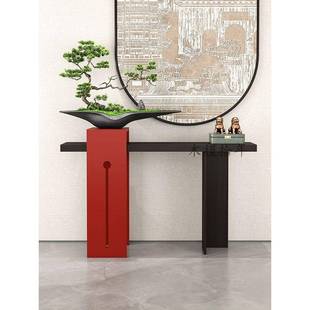 新中式艺术玄关台入户实木玄关桌古典风端景柜供桌简约靠墙长条案