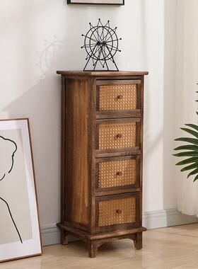 实木3c缝m夹缝收纳柜0家用陈列柜超窄床头柜复客厅隙ZG-69102置物