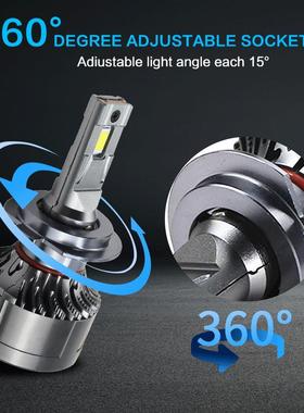 130G10LEDW铜管超功大率汽车L超ED前大灯H7亮聚光灯泡H4一大体汽