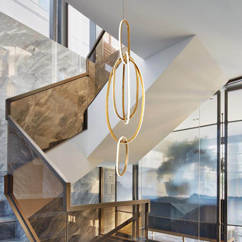 轻奢客厅吊餐厅大厅DL-43BXO不复式灯楼个性创意术艺环形造型灯具,家装灯饰光源,智能吊灯,淘宝优惠券,粉丝福利购,淘宝优惠卷