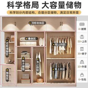 dn子d帆特佳实木衣柜家用室卧约轻奢小户型出租房移门UFZ组合简多