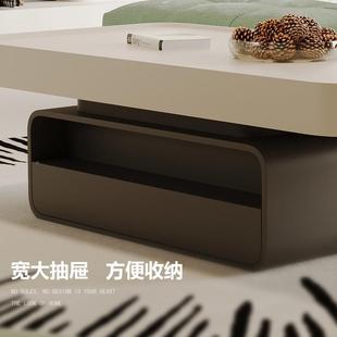 岩板茶几桌客约厅岩板茶几家用户型轻奢现代简设计款 极简椭小圆形