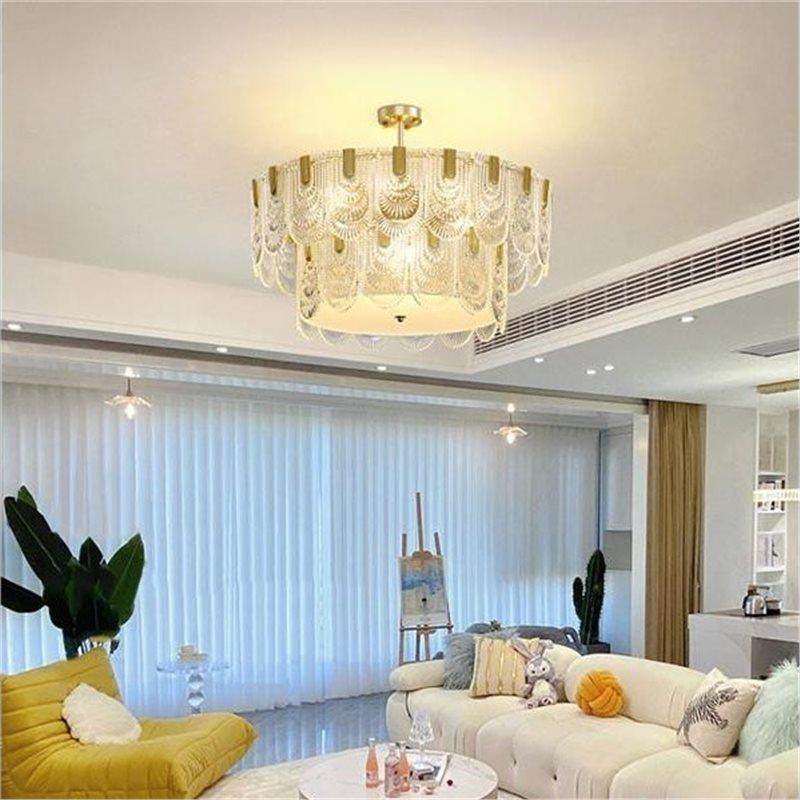客灯厅轻法式复吊古玻璃主卧20室后灯现代简约网红水晶餐厅灯具,家装灯饰光源,智能吊灯,淘宝优惠券,粉丝福利购,淘宝优惠卷