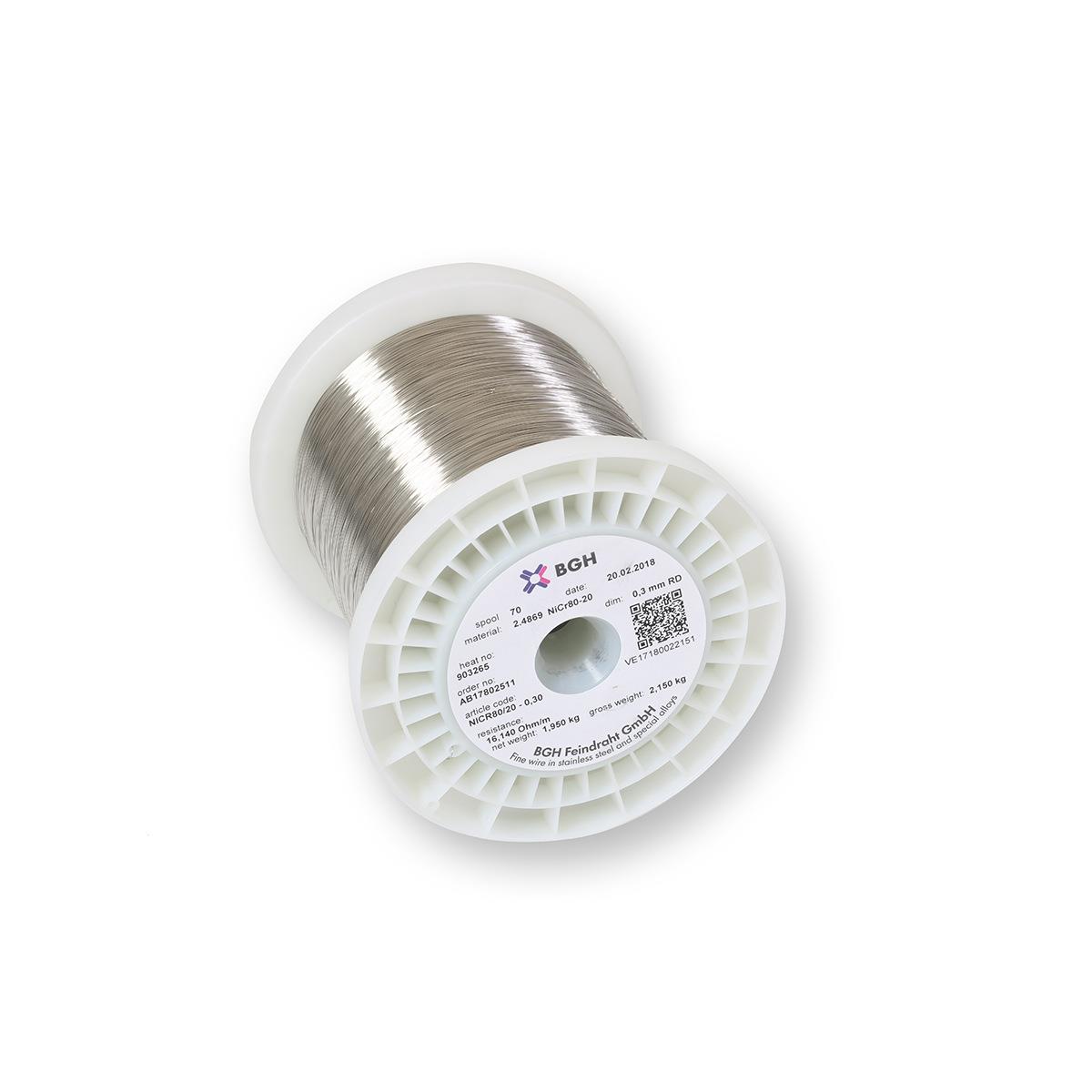 德国进口GH高温铬电热B丝N80Cr20Ni80电阻发热丝N8丝0加热丝镍圆