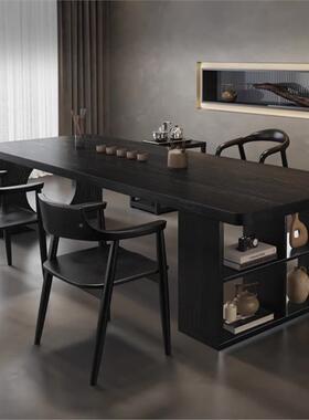 客厅实木选大书桌书柜一体写字桌家用去客厅化习学书wyy20241桌办