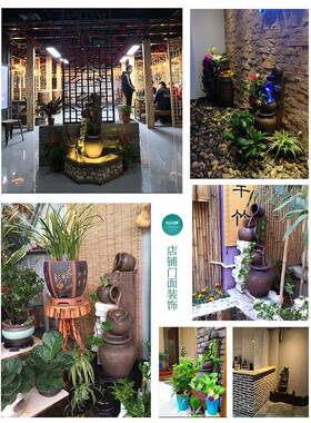 阳台装饰落地池假山流水喷景泉庭院装饰BD100902造院内观鱼景摆件