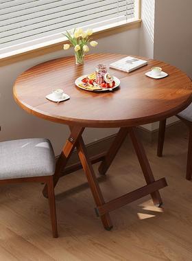免安装小折叠桌圆屋形餐桌出租家用户吃饭桌便型携简约OCJ户外摆