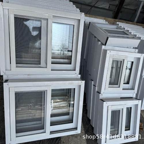 白铝合金色窗户窗小殖场通风窗厕所厨房养用推拉厂房窗框25防盗窗