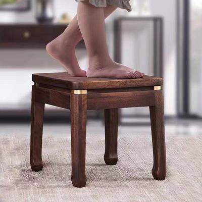 北美岘黑胡木小方凳相家用全实木桃板凳客类无品牌/徐福山