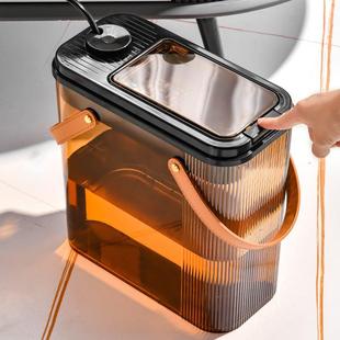 茶水桶废水桶高端干湿分离桌下接茶水桶大号办公室茶渣过滤储水桶