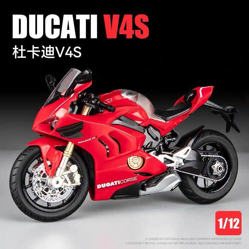 2020款杜卡迪V4S模型1 12仿真合金摩托车摆件杜卡迪1199 街霸模型