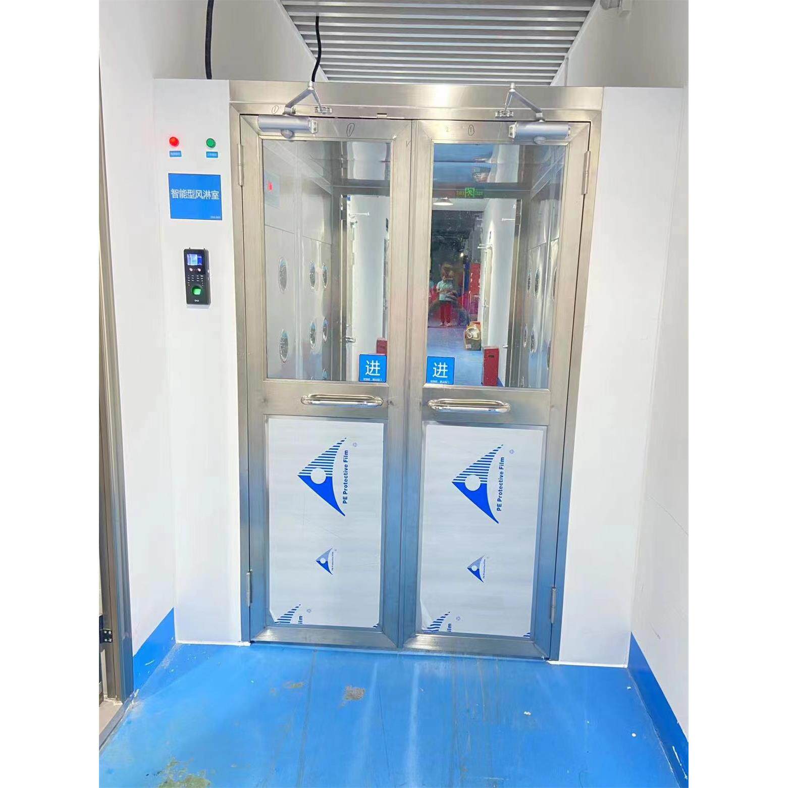 风淋室单人双吹自动感应货淋室不锈钢洁净车间风淋门厂家双人双吹