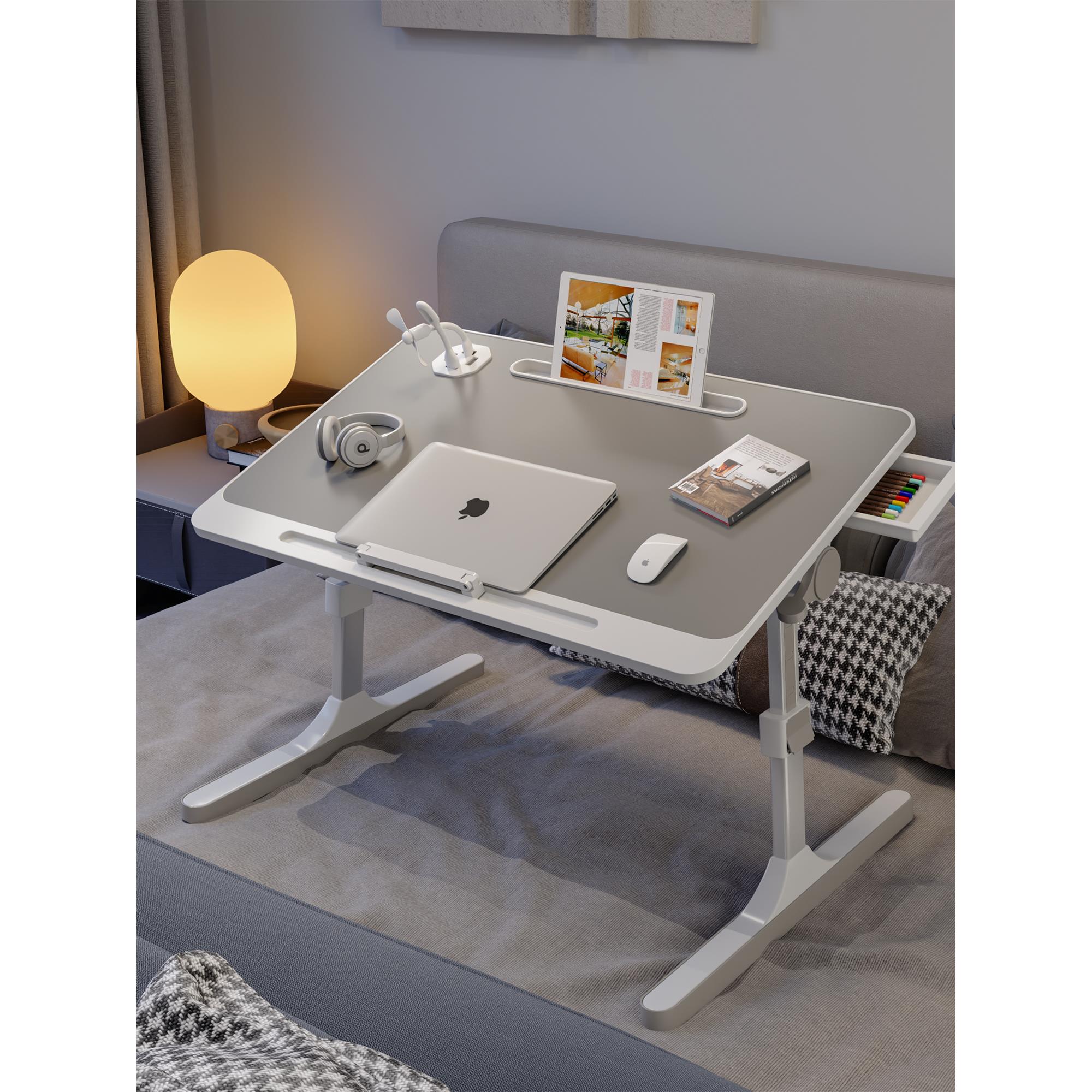 IKAE宜氏家居可升降折叠床上小桌子宿舍床上书桌学习笔记本电脑桌