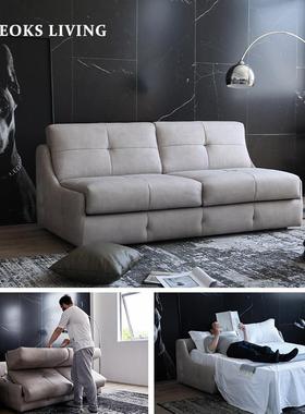 乔克斯/里安沙发床 北欧无扶手可折叠科技布小户型多功能两用新款
