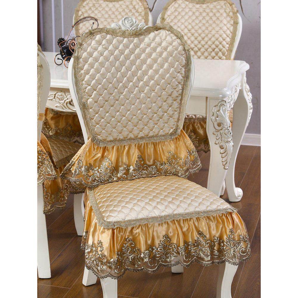 欧式餐桌布艺椅垫椅套组合集布艺时尚防滑大皮革餐椅垫定制