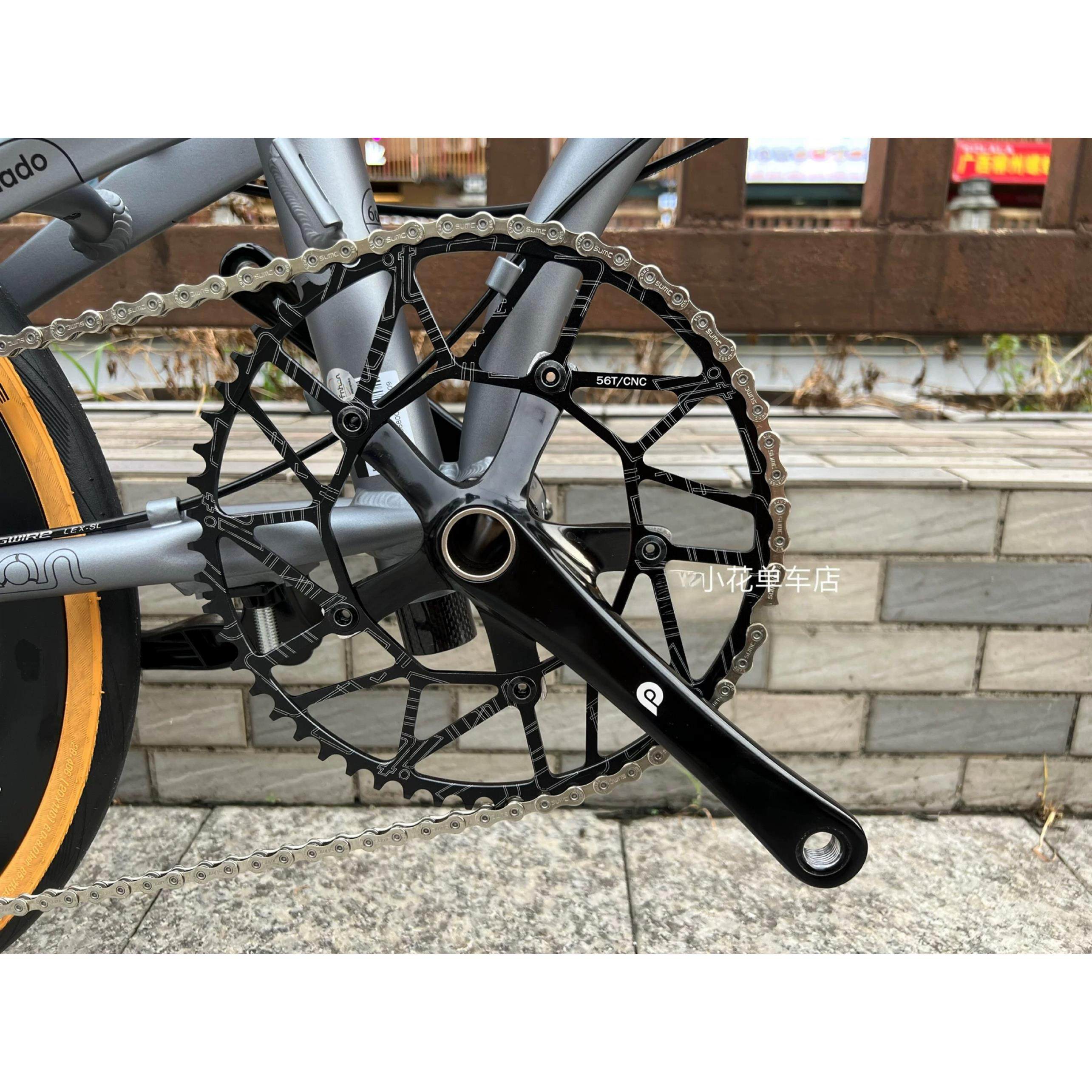 litepro plus折叠车一体中空牙盘 曲柄LP中空牙盘 SP8 412 中轴