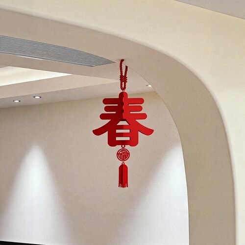 新年立体春字灯笼挂件春节天花板无纺布装饰室内喜庆氛围布置挂饰