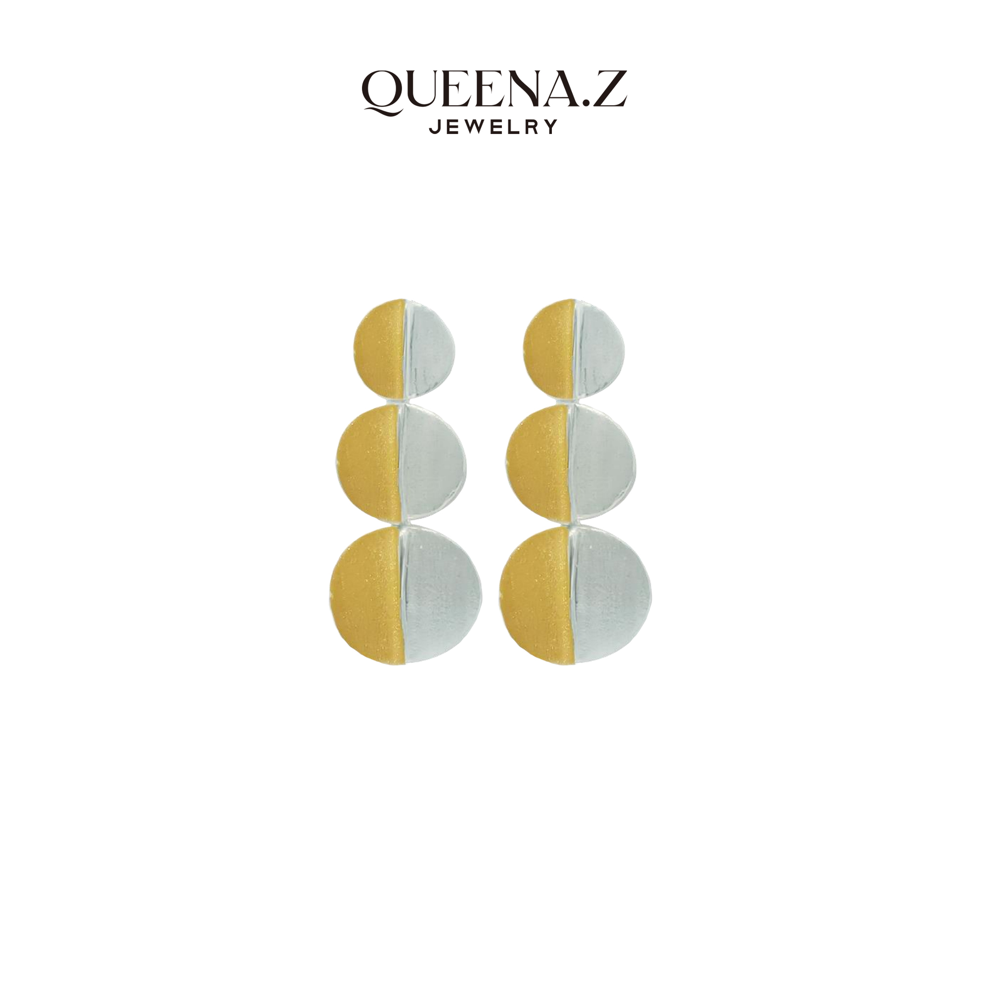 QUEENA.Z 跨界联名系列VEVAS925银女士轻奢原创设计耳钉显气质