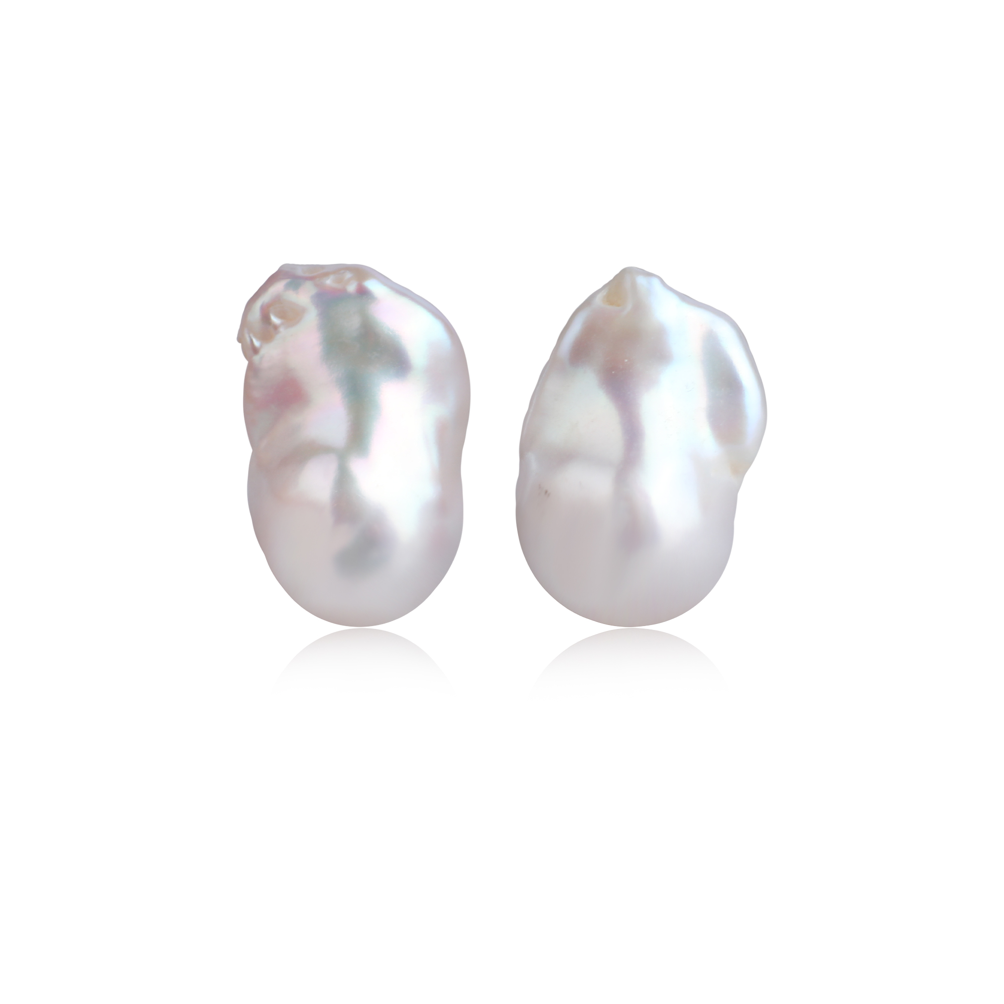 QUEENA.Z 新品S925银淡水有核巴洛克珍珠耳钉HJ360731036 - 封面