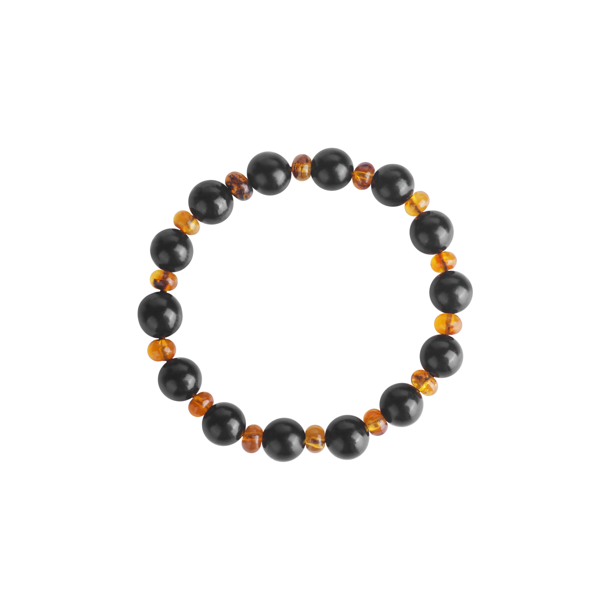 QUEENA.Z 2025甄选新品9mm 抚顺琥珀煤精手串     HH790902001