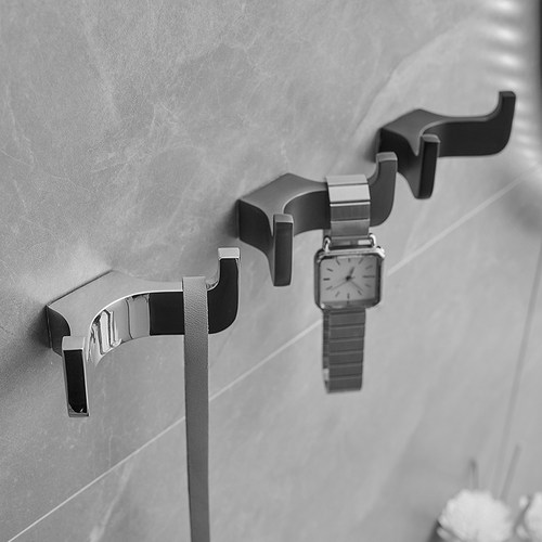 挂衣钩酒店浴室打孔单钩卫生间壁挂衣帽钩墙壁毛巾钩实心加厚橱柜