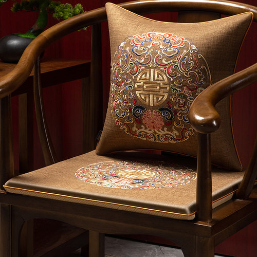 实木坐垫中式椅子沙发垫红木圈椅凳子餐椅太师椅定制茶桌加厚定制