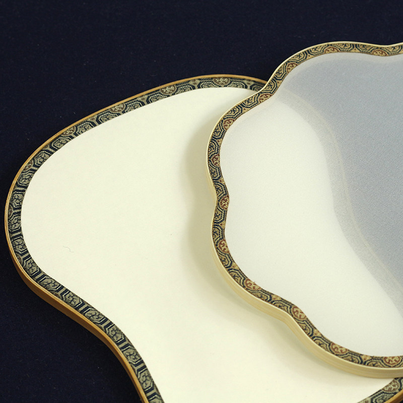 好品质 空白古典中国风练习款玉竹宫扇熟绢团扇创作工艺扇子