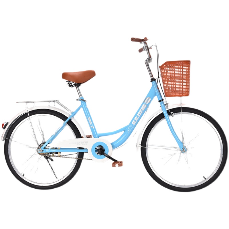 自行车女式成人轻便普通代步通勤车男女学生城市上班淑女折叠单车