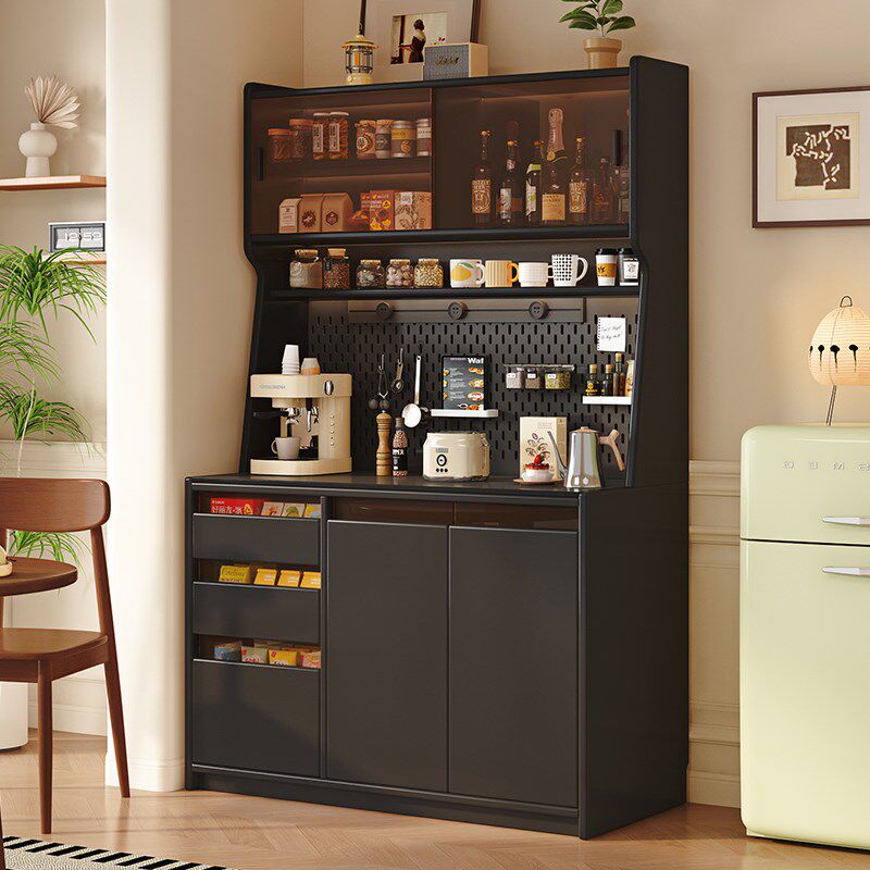 实木餐边柜靠墙一体储物柜子茶水柜客厅202N5新款咖啡机收纳置物