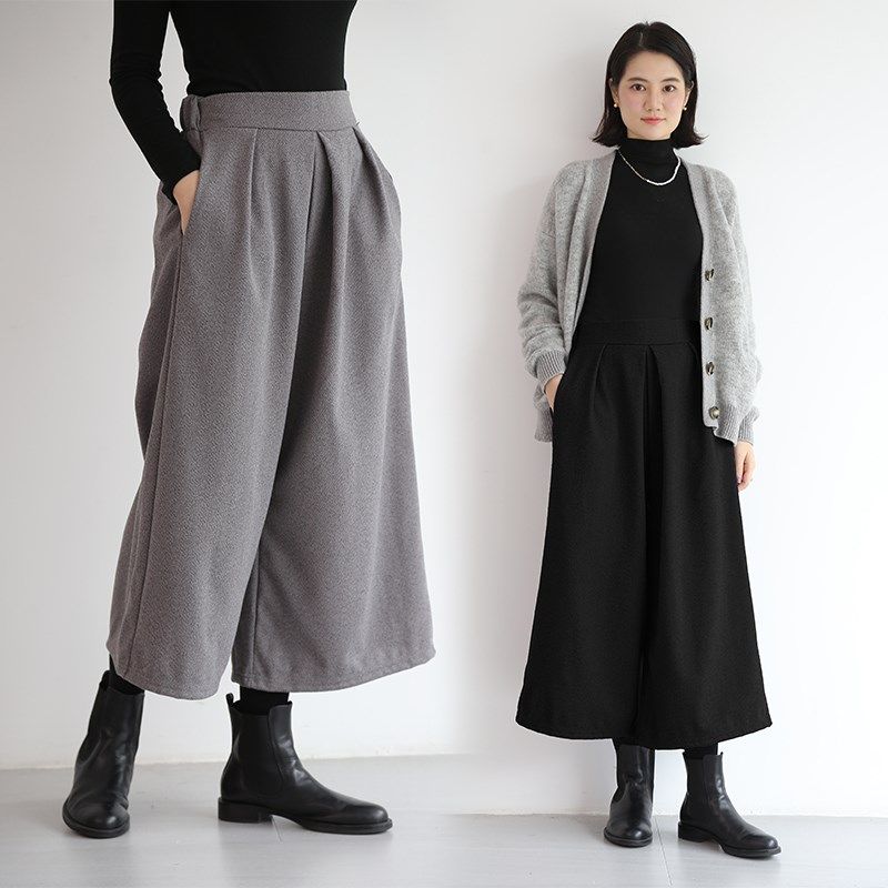 秋冬洋气裙裤宽松阔腿裤九分裤毛呢松紧腰宽腿裤加厚呢子女裤大码,女装/女士精品,休闲裤,淘宝优惠券,粉丝福利购,淘宝优惠卷