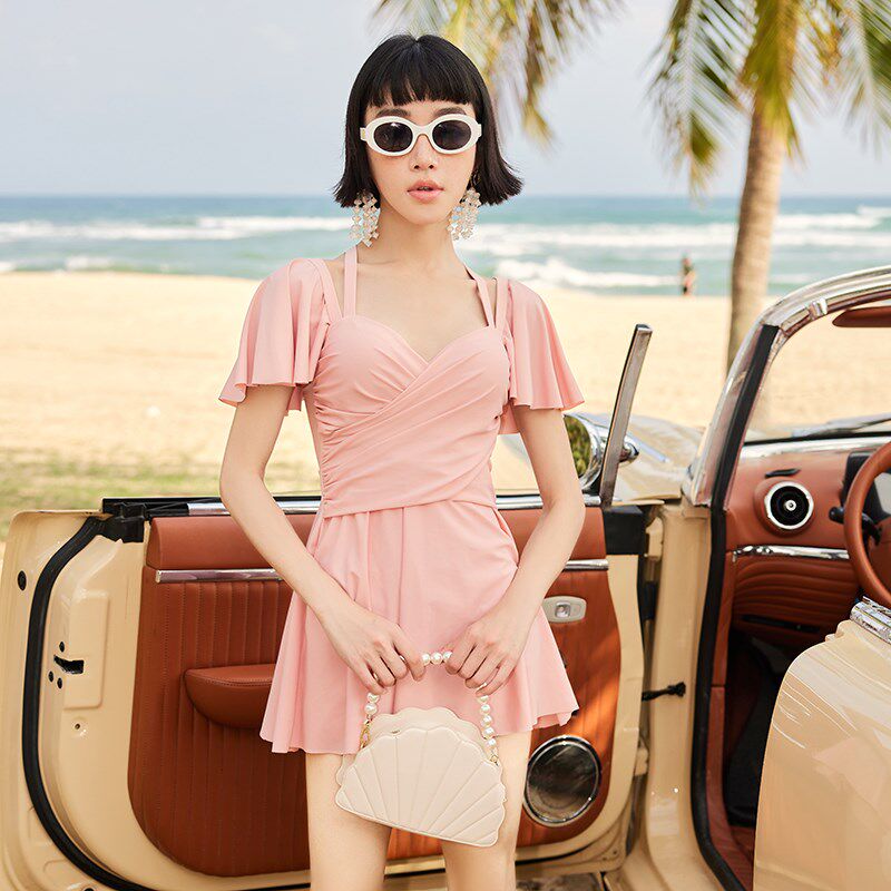 肉卷家大码泳衣女胖mm遮肚显瘦带钢圈聚拢200斤泡温泉遮肉微胖mm