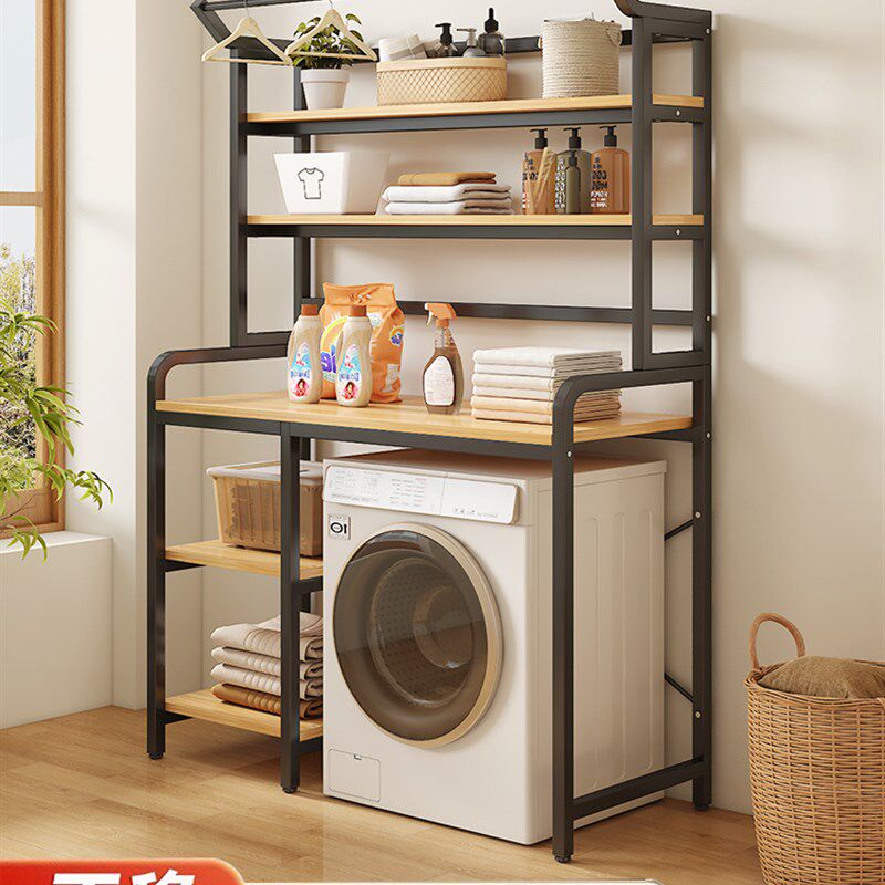 滚筒洗衣机置物架阳台多层收纳架卫生间浴室N波轮翻盖洗衣机上方