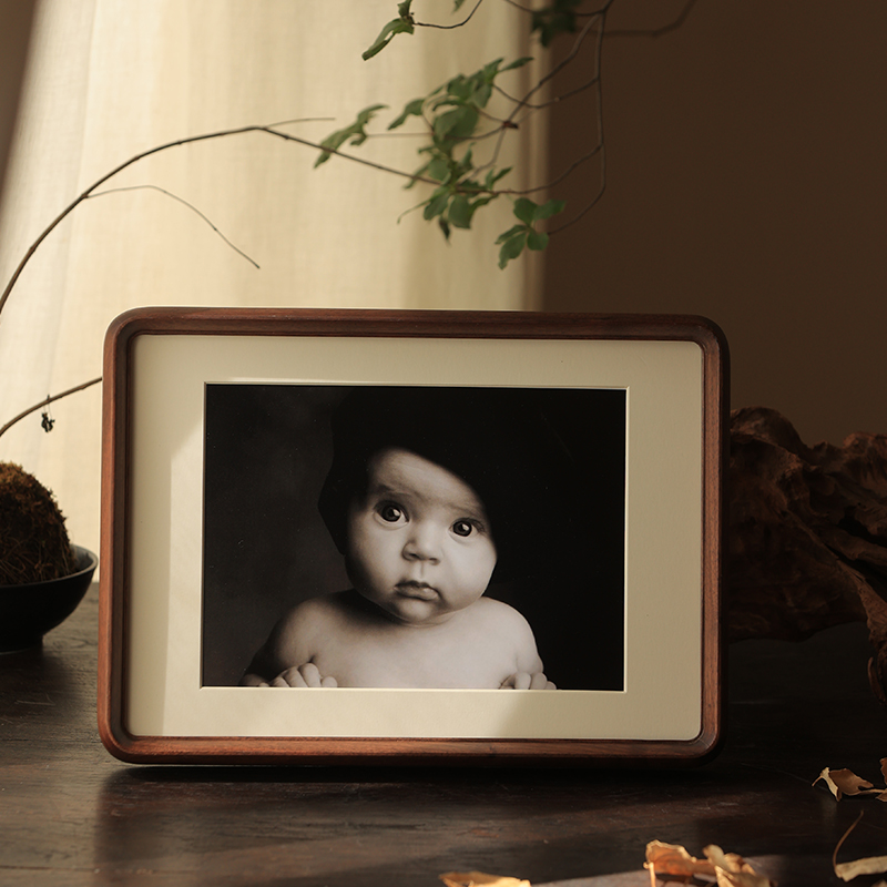 实木大相框摆台6寸7寸8寸10寸装裱全家福照片墙定制宝宝画框挂墙