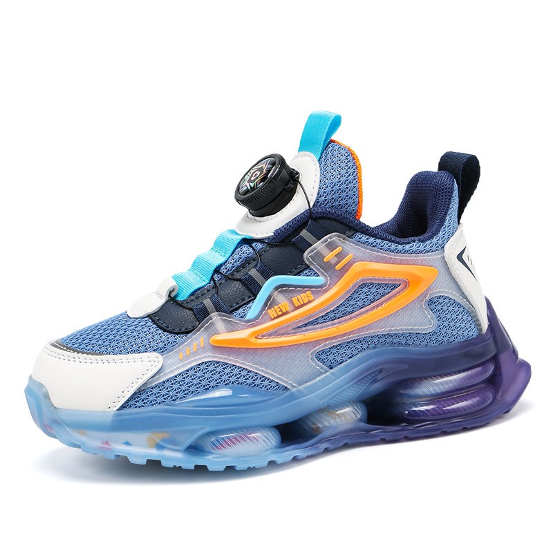 小学生跑步鞋气垫减震轻便网面透气男生网鞋女生运动鞋男孩女孩鞋