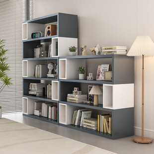 书架置物架落地办公室自由v组合柜子储物柜展示柜简易靠墙隔断书