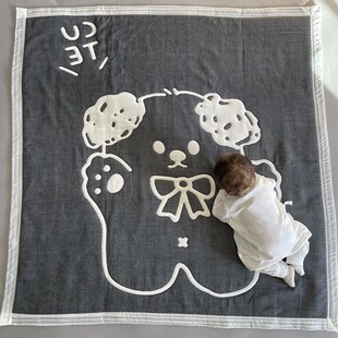 为了许多汉堡包初生婴儿宝宝纯棉纱布毯洗澡浴巾夏季空调被盖毯新