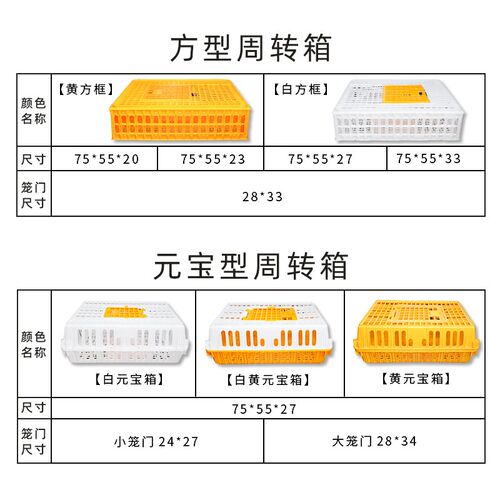 鸡用周转箱运输鸡笼加强型特大成鸡鸭鹅鸽兔运输笼筐成鸡笼塑料