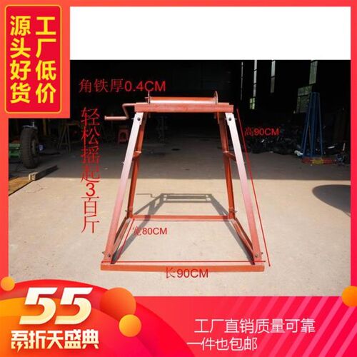 打井摇土a架打桩摇土机挖坑摇土机挖桩手摇升降架打井取土工具