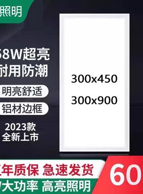 顶配集成吊顶灯300x450led厨卫灯300x900集成铝扣板嵌入式面板灯