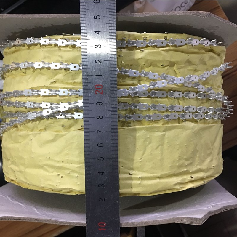 187端子插片厚0.8直排4.8铜插片连打连排插拔式接线端子接插件1万