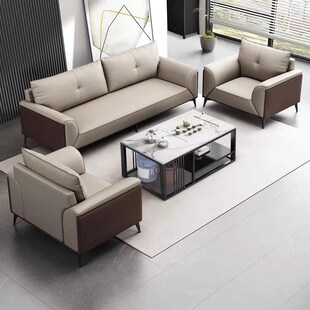 办公室办公沙发简约现代商务w接待沙发茶几套装三人经理室会客沙