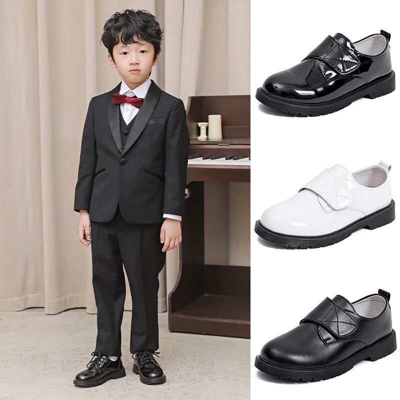 儿童表演出鞋白色学生单鞋礼仪花童鞋英伦风春秋女黑色男童小皮鞋,童鞋/婴儿鞋/亲子鞋,演出小黑鞋,淘宝优惠券,粉丝福利购,淘宝优惠卷