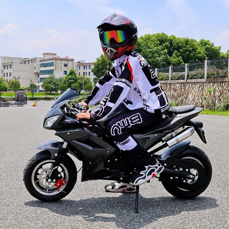 49CC中号四冲程迷r你摩托车儿童趴赛机车小型跑车cc汽油