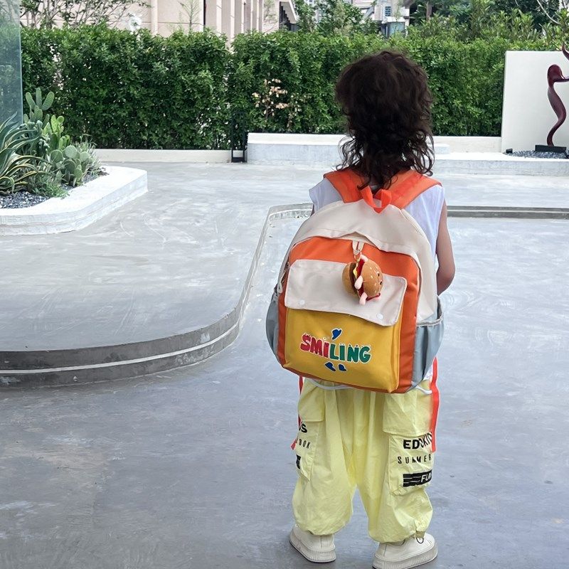 儿童书包可爱幼儿园宝宝小背包女孩超轻拼色男童双肩包学生出游包