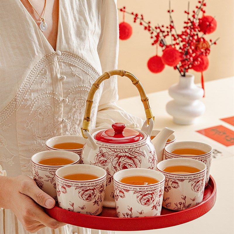 结婚敬茶杯子茶水具套装喜庆高档新婚订婚礼物送新人新娘陪嫁用品,节庆用品/礼品,创意礼盒/礼品套组,淘宝优惠券,粉丝福利购,淘宝优惠卷