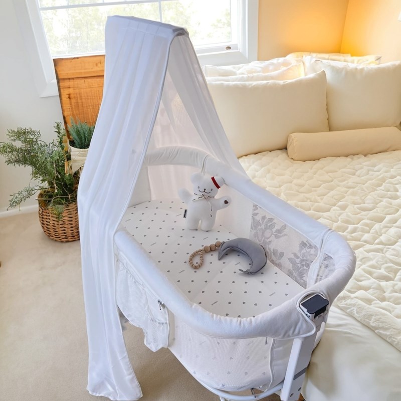 婴儿床遮光帘摇篮床遮光纱椭圆床遮光床幔拼接床挡风罩空调防风布