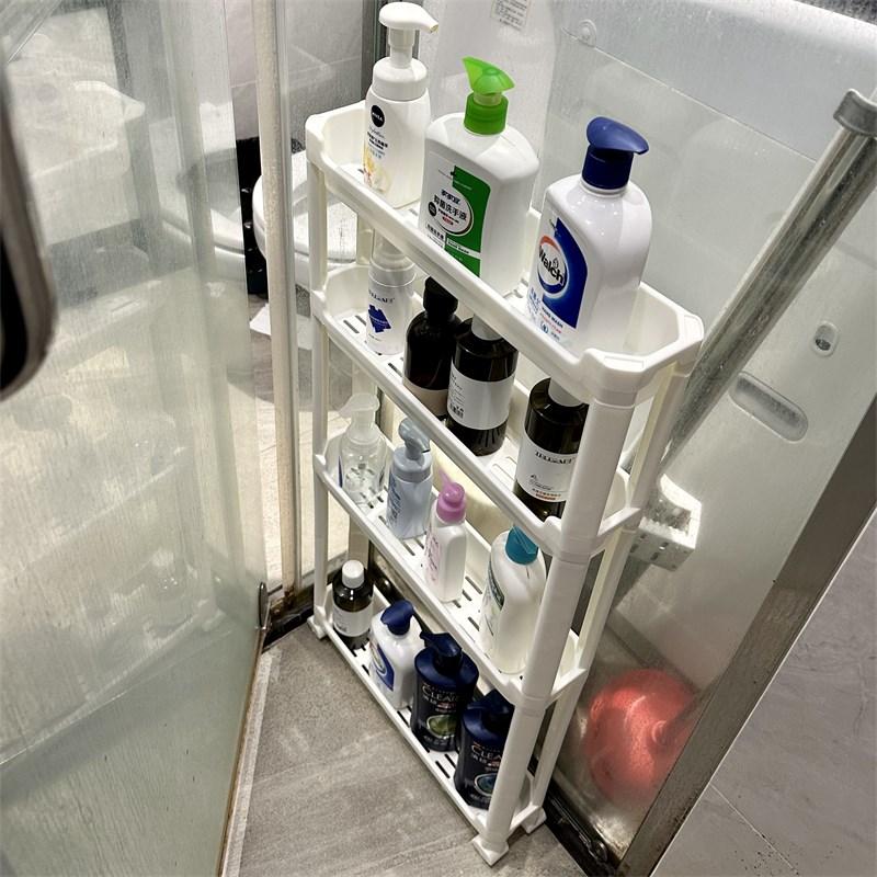 浴室夹缝多层置物架门后缝隙落地移动小推车门口窄边收纳储物柜